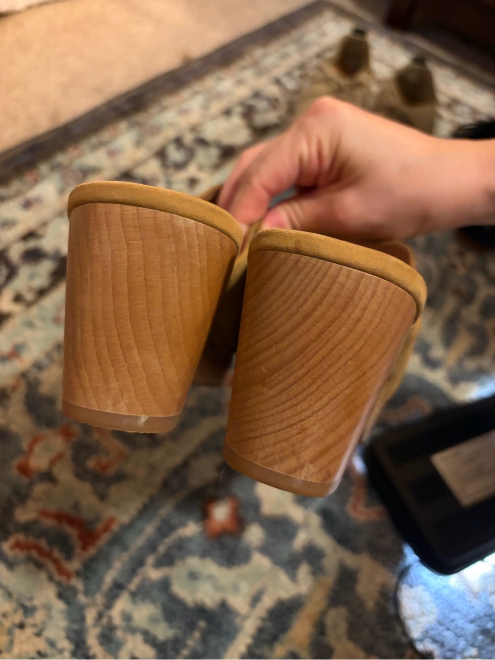 Madewell Ayanna Wooden Clog in Camel Leather. Size 7.5. Retail $128 - Picture 10 of 10